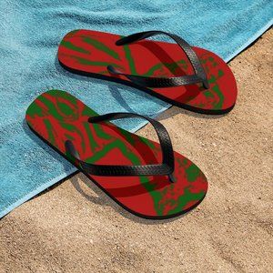 Unisex highly infused holiday flip flops